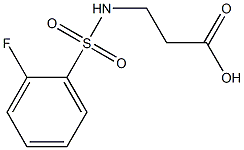 3-[(2-fluorobenzene)sulfonamido]propanoic acid Struktur