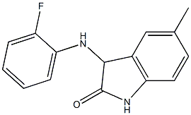 3-[(2-fluorophenyl)amino]-5-methyl-2,3-dihydro-1H-indol-2-one 结构式