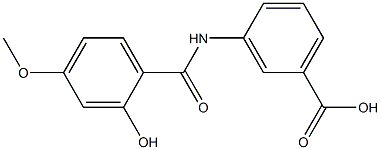 3-[(2-hydroxy-4-methoxybenzoyl)amino]benzoic acid,,结构式