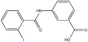 3-[(2-iodobenzoyl)amino]benzoic acid Structure