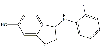 3-[(2-iodophenyl)amino]-2,3-dihydro-1-benzofuran-6-ol 结构式