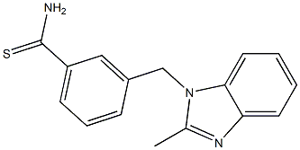 3-[(2-methyl-1H-benzimidazol-1-yl)methyl]benzenecarbothioamide Structure