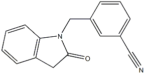 3-[(2-oxo-2,3-dihydro-1H-indol-1-yl)methyl]benzonitrile 化学構造式