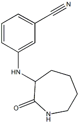 3-[(2-oxoazepan-3-yl)amino]benzonitrile Struktur