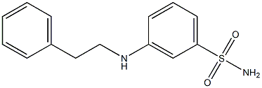 3-[(2-phenylethyl)amino]benzene-1-sulfonamide,,结构式