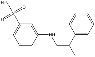 3-[(2-phenylpropyl)amino]benzene-1-sulfonamide,,结构式