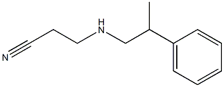 3-[(2-phenylpropyl)amino]propanenitrile Struktur