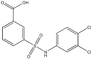 3-[(3,4-dichlorophenyl)sulfamoyl]benzoic acid Struktur