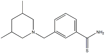 3-[(3,5-dimethylpiperidin-1-yl)methyl]benzene-1-carbothioamide 结构式