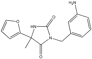 3-[(3-aminophenyl)methyl]-5-(furan-2-yl)-5-methylimidazolidine-2,4-dione