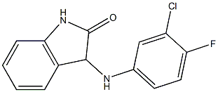 3-[(3-chloro-4-fluorophenyl)amino]-2,3-dihydro-1H-indol-2-one Struktur