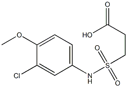 3-[(3-chloro-4-methoxyphenyl)sulfamoyl]propanoic acid 结构式