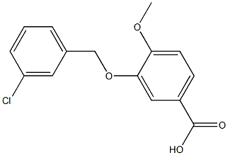 3-[(3-chlorophenyl)methoxy]-4-methoxybenzoic acid