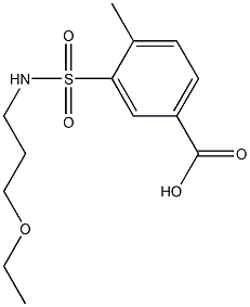 3-[(3-ethoxypropyl)sulfamoyl]-4-methylbenzoic acid 化学構造式