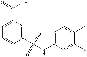 3-[(3-fluoro-4-methylphenyl)sulfamoyl]benzoic acid Struktur