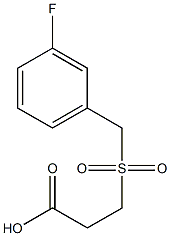 3-[(3-fluorobenzyl)sulfonyl]propanoic acid,,结构式