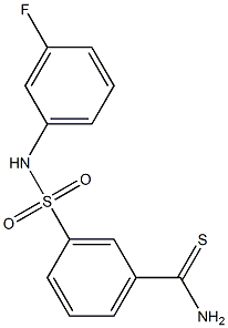 3-[(3-fluorophenyl)sulfamoyl]benzene-1-carbothioamide 化学構造式