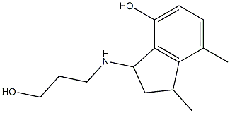 3-[(3-hydroxypropyl)amino]-1,7-dimethyl-2,3-dihydro-1H-inden-4-ol Structure