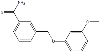 3-[(3-methoxyphenoxy)methyl]benzenecarbothioamide Structure