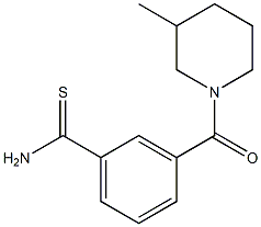 3-[(3-methylpiperidin-1-yl)carbonyl]benzenecarbothioamide Structure