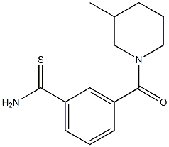 3-[(3-methylpiperidin-1-yl)carbonyl]benzenecarbothioamide 结构式