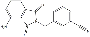 3-[(4-amino-1,3-dioxo-2,3-dihydro-1H-isoindol-2-yl)methyl]benzonitrile Structure