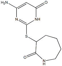3-[(4-amino-6-oxo-1,6-dihydropyrimidin-2-yl)sulfanyl]azepan-2-one Structure