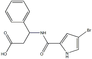 3-[(4-bromo-1H-pyrrol-2-yl)formamido]-3-phenylpropanoic acid,,结构式