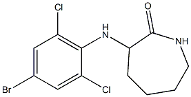 3-[(4-bromo-2,6-dichlorophenyl)amino]azepan-2-one 化学構造式