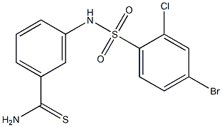 3-[(4-bromo-2-chlorobenzene)sulfonamido]benzene-1-carbothioamide|