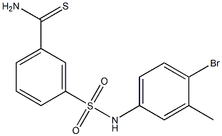 3-[(4-bromo-3-methylphenyl)sulfamoyl]benzene-1-carbothioamide 化学構造式