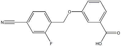 3-[(4-cyano-2-fluorophenyl)methoxy]benzoic acid,,结构式