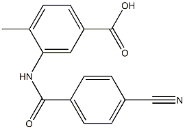 3-[(4-cyanobenzoyl)amino]-4-methylbenzoic acid Structure