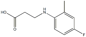 3-[(4-fluoro-2-methylphenyl)amino]propanoic acid,,结构式