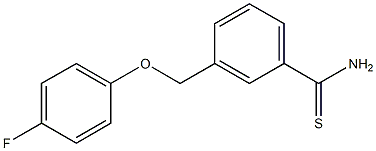 3-[(4-fluorophenoxy)methyl]benzenecarbothioamide 化学構造式