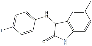 3-[(4-iodophenyl)amino]-5-methyl-2,3-dihydro-1H-indol-2-one,,结构式