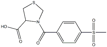 3-[(4-methanesulfonylphenyl)carbonyl]-1,3-thiazolidine-4-carboxylic acid Structure
