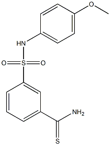 3-[(4-methoxyphenyl)sulfamoyl]benzene-1-carbothioamide,,结构式