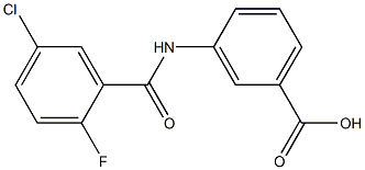 3-[(5-chloro-2-fluorobenzene)amido]benzoic acid Structure