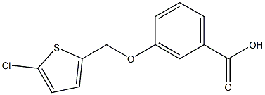 3-[(5-chlorothiophen-2-yl)methoxy]benzoic acid,,结构式