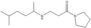 3-[(5-methylhexan-2-yl)amino]-1-(pyrrolidin-1-yl)propan-1-one Structure