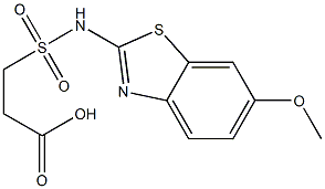 3-[(6-methoxy-1,3-benzothiazol-2-yl)sulfamoyl]propanoic acid,,结构式