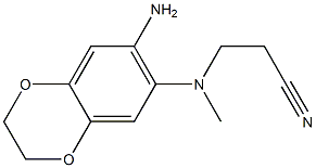 3-[(7-amino-2,3-dihydro-1,4-benzodioxin-6-yl)(methyl)amino]propanenitrile 结构式