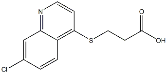 3-[(7-chloroquinolin-4-yl)thio]propanoic acid,,结构式
