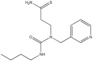 3-[(butylcarbamoyl)(pyridin-3-ylmethyl)amino]propanethioamide Structure