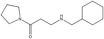 3-[(cyclohexylmethyl)amino]-1-(pyrrolidin-1-yl)propan-1-one,,结构式