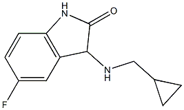 3-[(cyclopropylmethyl)amino]-5-fluoro-2,3-dihydro-1H-indol-2-one Struktur