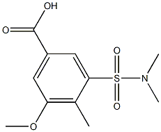 3-[(dimethylamino)sulfonyl]-5-methoxy-4-methylbenzoic acid,,结构式