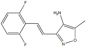 3-[(E)-2-(2,6-difluorophenyl)vinyl]-5-methylisoxazol-4-amine Struktur