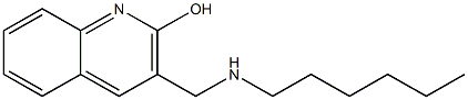 3-[(hexylamino)methyl]quinolin-2-ol,,结构式
